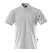 00783-260-08 Poloshirt met borstzak - grijs-gemêleerd