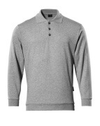 00785-280-08 Polosweatshirt - grijs-gemêleerd