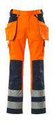 09131-860-141 Broek met spijkerzakken - hi-vis oranje/marine