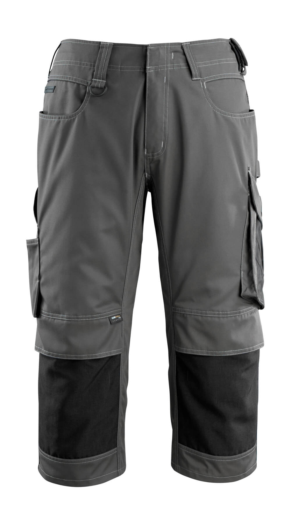 14149-442-1809 Driekwart broek met kniezakken - donkerantraciet/zwart