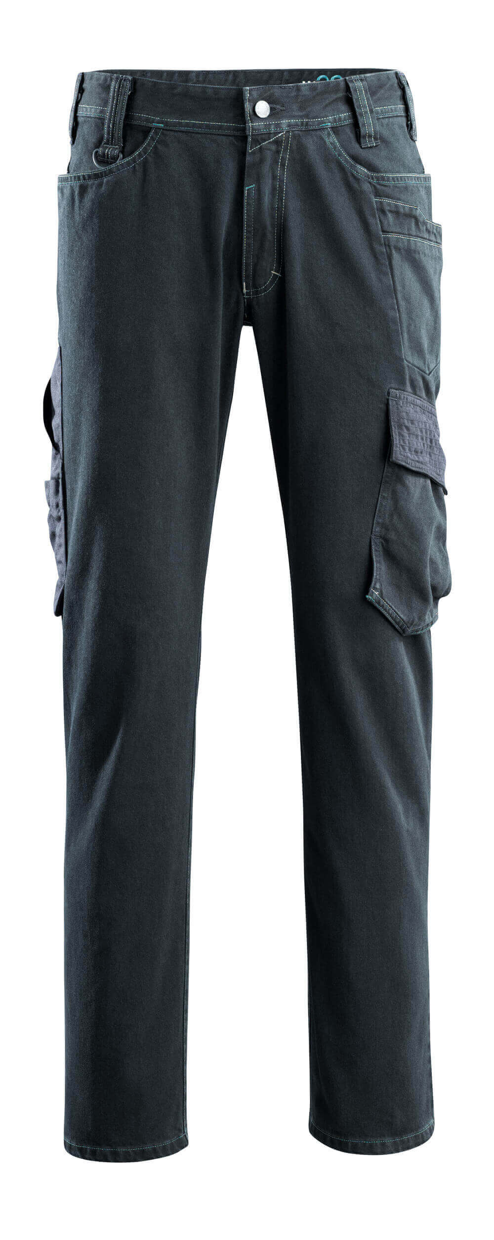 15279-207-86 Jeans met dijbeenzakken - donkerblauw denim