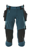 17049-311-09 Driekwart broek met spijkerzakken - zwart