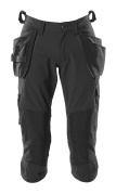 18249-311-09 Driekwart broek met spijkerzakken - zwart