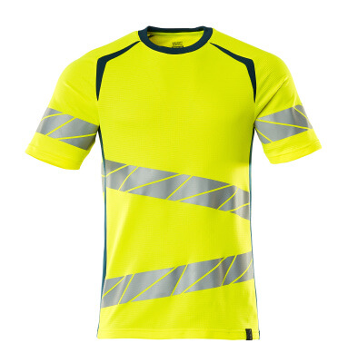 Mascot Accelerate safe Shirts 19082-771 fluo geel-donkerpetrol(1744)