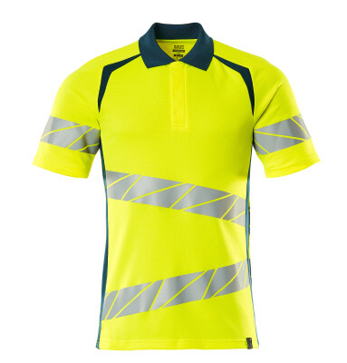 Mascot Accelerate safe Shirts 19083-771 fluo geel-donkerpetrol(1744)