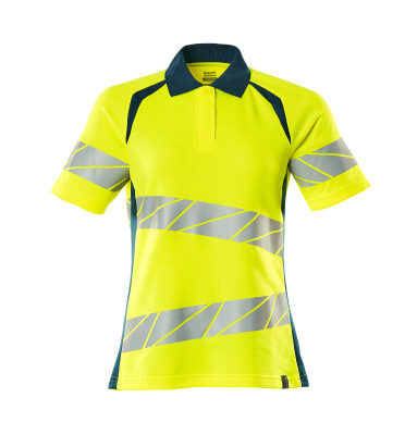 Mascot Accelerate safe Shirts 19093-771 fluo geel-donkerpetrol(1744)