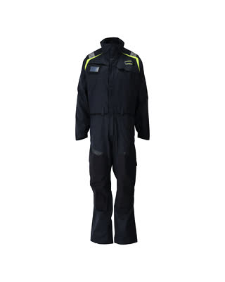 Mascot Accelerate Multisafe Overall 21519-281 kniezakken vlamvertragend antistatisch stretch HiVis donker marineblauw-fluo geel(01017)