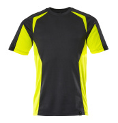 22082-771-0917 T-shirt - zwart/hi-vis geel