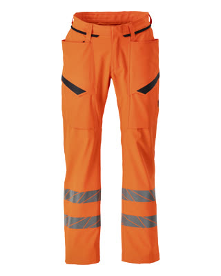 Mascot Accelerate Safe Broek 24279-510 dijbeenzakken Ultimate Stretch waterafstotend HiVis fluo oranje(14)