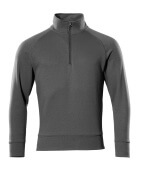 50611-971-18 Sweatshirt met korte rits - donkerantraciet