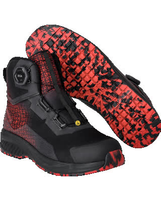 Mascot Footwear Accelerate Veiligheidsschoenen F1502-909 hoog S3S E A PS WPA SR FO BOA Fit System zwart-signaalrood(09202)