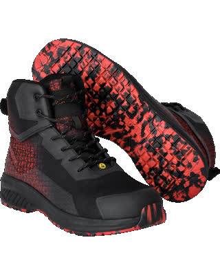 Mascot Footwear Accelerate Veiligheidsschoenen F1503-909 hoog S3S E A PS WPA SR FO zwart-signaalrood(09202)